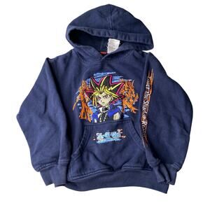Vintage Yu-Gi-Oh Enter the Shadow Realm Blue Hoodie Kids Size 4/5 Y2K Anime